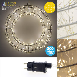 Couronne LED D30cm en métal 300L micro L
